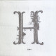 Sept serviettes brodées initiales H - YH - JH - Villa Farese