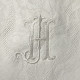 Sept serviettes brodées initiales H - YH - JH - Villa Farese
