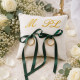 Coussin porte alliances mariage brodé à vos initiales 20x20cm - Villa Farese