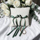Coussin porte alliances mariage brodé à vos initiales 20x20cm - Villa Farese