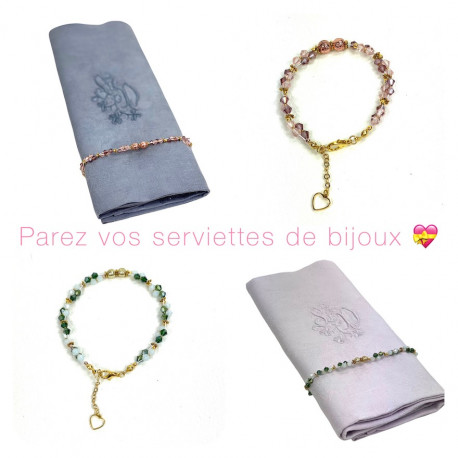 Bracelet - Rond de serviettes en perles fait main - Villa Farese