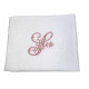 Serviette de table brodée personnalisée à vos initiales Double gaze de coton blanc - Villa Farese