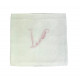 Serviette de table brodée personnalisée à vos initiales Double gaze de coton blanc - Villa Farese