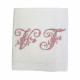 Serviette de table brodée personnalisée à vos initiales double gaze de coton - Villa Farese