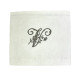 Serviette de table brodée personnalisée à vos initiales double gaze de coton - Villa Farese