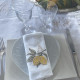 Serviette brodée personnalisée citron de Menton avec votre intiale - Villa Farese