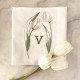 Serviette brodée personnalisée tulipe avec votre intiale - Villa Farese