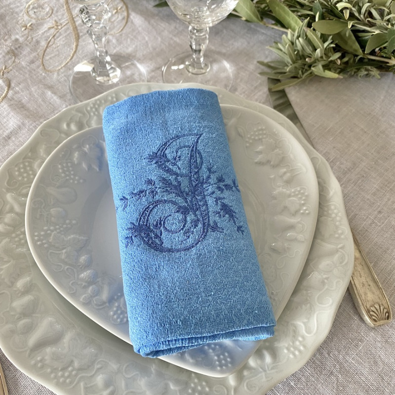 Serviette de table bleu royal 16.5 cm REF/8083