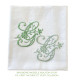 Nappe rectangle brodée personnalisée à vos initiales en lin naturel fabriqué en France - 140x250 - Villa Farese