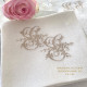 Serviette de table brodée personnalisée à vos initiales double gaze de coton - Villa Farese