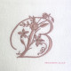 Serviette de table brodée personnalisée à vos intiales - Monogramme LOUISE - Villa Farese