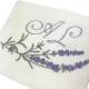 Serviette brodée prénom ou initiales Fleurs de Lavande - Villa Farese