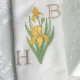 Serviette brodée prénom ou initiales collection Iris - Villa Farese