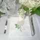 Serviette brodée à vos initiales FLEUR LILAS - Villa Farese
