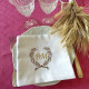 Serviette brodée personnalisée Epis de blé avec vos initiales - Villa Farese