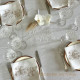 Nappe brodée personnalisée à vos initiales damassé blanc vintage 155x220cm - Villa Farese