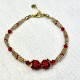 Bracelet bijou de serviette rouge et or collection Esmaia - Villa Farese