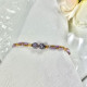 Bracelet bijou de serviette violet clair et or collection Esmaia - Villa Farese