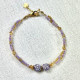 Bracelet bijou de serviette violet clair et or collection Esmaia - Villa Farese