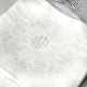 12 servilletas de damasco de seda blancas con monograma AP - Villa Farese