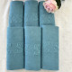 Six serviettes vintage brodées main monogramme CS couleur Paon - Villa Farese