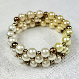 Bracelet bijou de serviette dégradé blanc collection Lenita