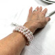 Bracelet bijou de serviette rose et blanc collection Lenita - Villa Farese