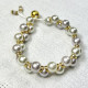 Bracelet bijou de serviette gris perle et doré collection Lenita - Villa Farese