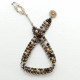 Bracelet perles en verre ton brun - wrap - Villa Farese