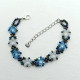 Bracelet en perles tissé bleu & blanc collection Dolce - Villa Farese