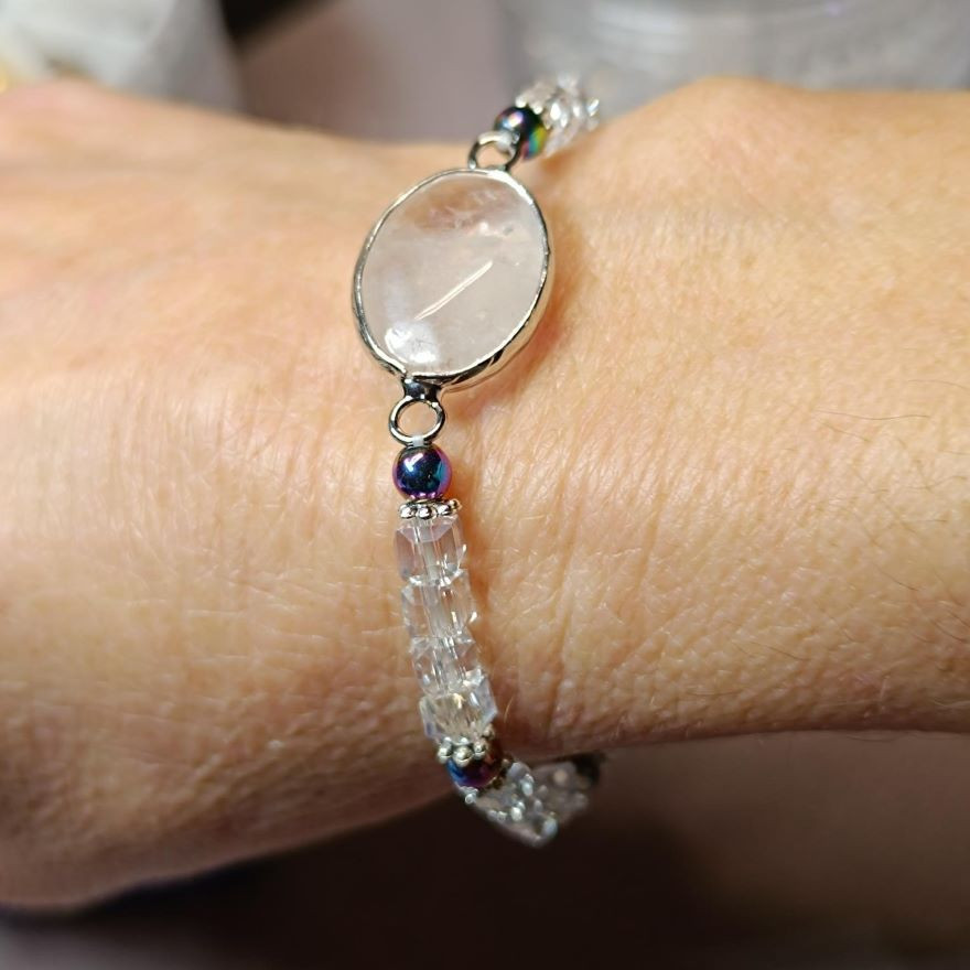 UNICRAFTALE 48Pcs Breloque En Cristal Pour Tricot Pierre De