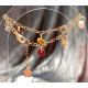 Bracelet chaîne et perles en jaspe mokaïte - Villa Farese