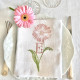 Serviette brodée personnalisée Marguerite à vos initiales - Villa Farese