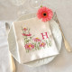 Serviette brodée personnalisée Marguerite à vos initiales - Villa Farese