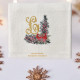 Serviette brodée Prénom ou initiales collection Noël - Villa Farese