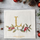 Serviette brodée prénom ou initiale collection Noël - Villa Farese