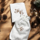 Serviette de bain brodée Prénom ou initiales nid d'abeille Blanc Neige - Villa Farese