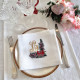 Serviette de table brodée Prénom ou Initiales collection Noël - Villa Farese