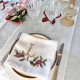 Serviette de table brodée Prénom ou Initiales collection Noël - Villa Farese
