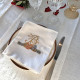 Serviette de table brodée Prénom ou Initiales collection Noël - Villa Farese
