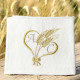 Serviette de table brodée à vos initiales dans un coeur - Villa Farese