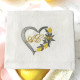 Serviette de table brodée à vos initiales dans un coeur - Villa Farese