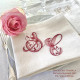 Serviette de table brodée à vos initiales damassé vintage - Villa Farese