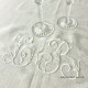 Serviette de table brodée à vos initiales damassé vintage - Villa Farese