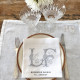 Serviette de table brodée à vos initiales damassé vintage - Villa Farese