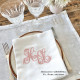 Serviette de table brodée à vos initiales damassé vintage - Villa Farese