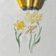 Serviette de table brodée initiale personnalisée Fleurs - Villa Farese