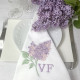 Serviette de table brodée initiale personnalisée Fleurs - Villa Farese