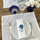 Serviette de table brodée initiale personnalisée Fleurs - Villa Farese