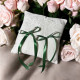 Coussin porte alliances mariage brodé à vos initiales 20x20cm - Villa Farese
